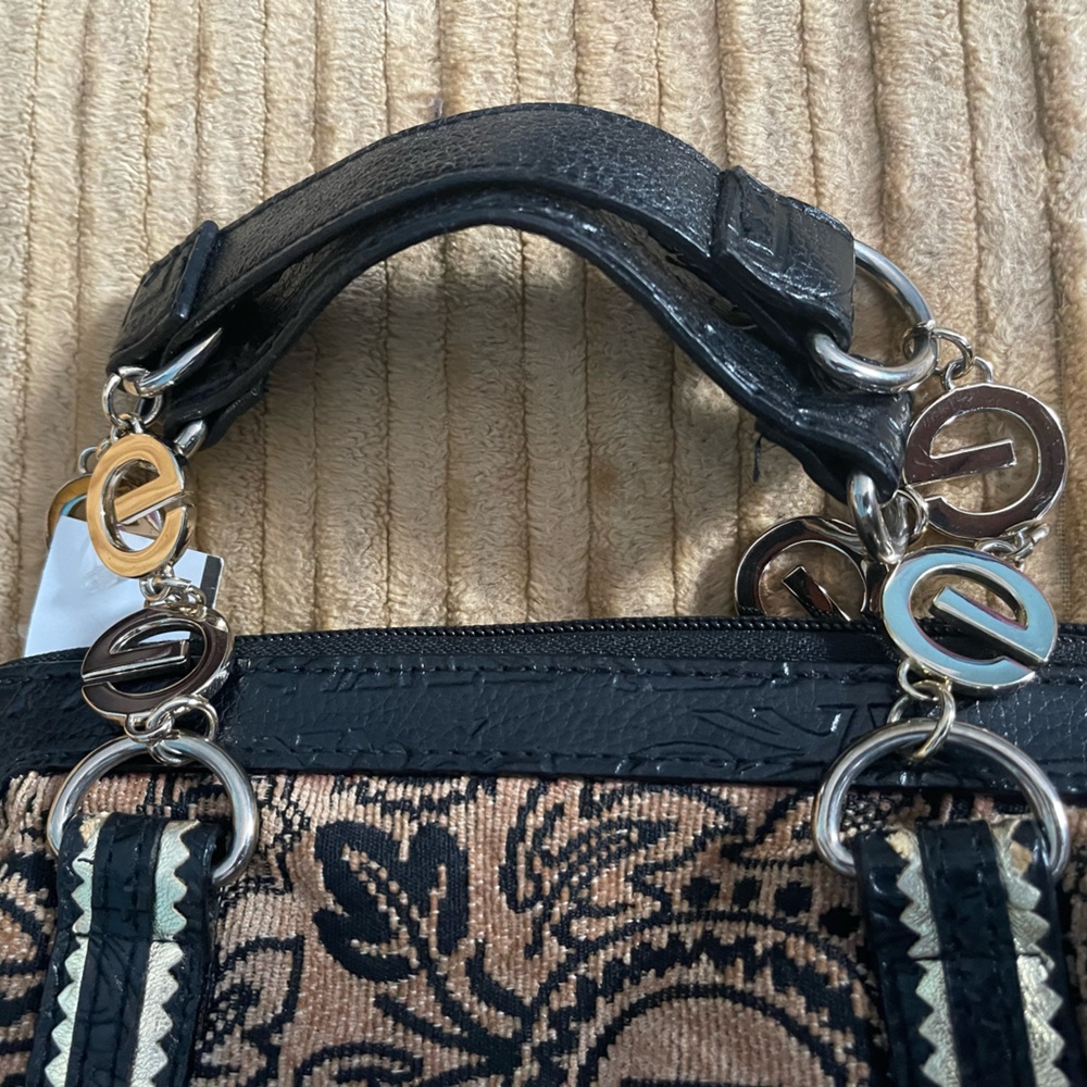 Marc Ecko Women’s vintage tote bag black/brown - Picture 4 of 10